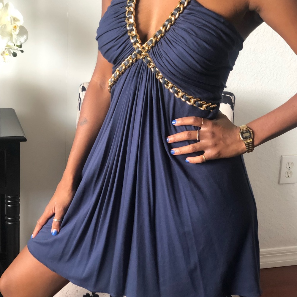 Halter tee shirt material dress